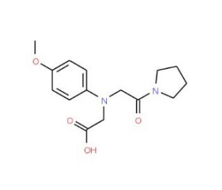 [(4-Methoxyphenyl)(2-oxo-2-pyrrolidin-1-ylethyl)-amino]acetic acid - chemical structure image
