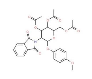 4-Methoxyphenyl 3,4,6-tri-O-acetyl-2-deoxy-2-phthalimido-b-D-glucopyranoside (CAS 138906-41-9) - chemical structure image