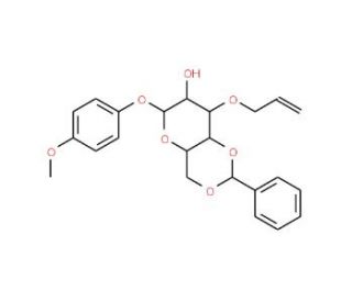 4-Methoxyphenyl 3-O-allyl-4,6-O-benzylidene-b-D-galactopyranoside (CAS 400091-05-6) - chemical structure image