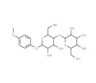 4-Methoxyphenyl 4-O-(b-D-galactopyranosyl)-b-D-glucopyranoside (CAS 150412-80-9) - chemical structure image