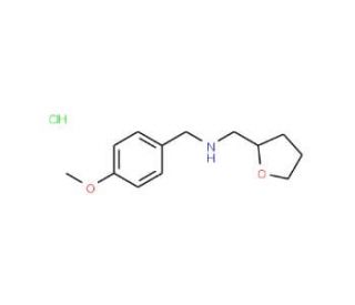 (4-Methoxyphenyl)-N-(tetrahydro-2-furanylmethyl)-methanamine hydrochloride - chemical structure image