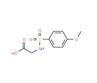 {[(4-methoxyphenyl)sulfonyl]amino}acetic acid (CAS 13029-74-8) - chemical structure image