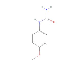 4-Methoxyphenylurea (CAS 1566-42-3) - chemical structure image