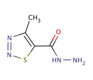 4-Methyl-1,2,3-thiadiazole-5-carboxylic acid hydrazide (CAS 75423-15-3) - chemical structure image