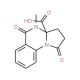 4-methyl-1,5-dioxo-2,3,4,5-tetrahydropyrrolo[1,2-a]quinazoline-3a(1H)-carboxylic acid - chemical structure image