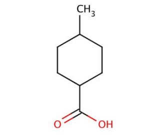 4-Methyl-1-cyclohexanecarboxylic acid (CAS 4331-54-8) - chemical structure image