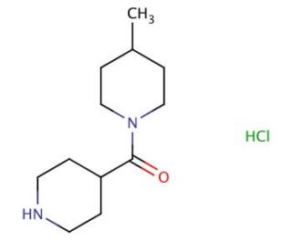 4-methyl-1-(piperidin-4-ylcarbonyl)piperidine hydrochloride - chemical structure image