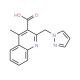4-methyl-2-(1H-pyrazol-1-ylmethyl)quinoline-3-carboxylic acid - chemical structure image