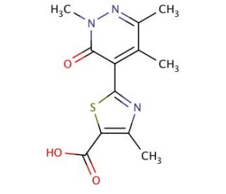 4-methyl-2-(2,5,6-trimethyl-3-oxo-2,3-dihydropyridazin-4-yl)-1,3-thiazole-5-carboxylic acid - chemical structure image