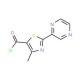 4-Methyl-2-(2-pyrazinyl)-1,3-thiazole-5-carbonyl chloride (CAS 257876-11-2) - chemical structure image