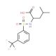 4-Methyl-2-({[3-(trifluoromethyl)phenyl]-sulfonyl}amino)pentanoic acid (CAS 251097-65-1) - chemical structure image