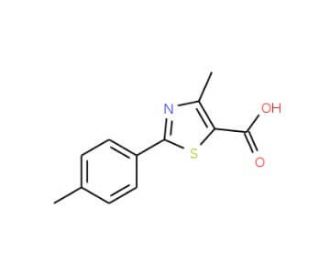 4-Methyl-2-(4-methylphenyl)-1,3-thiazole-5-carboxylic acid (CAS 54001-13-7) - chemical structure image