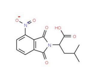 4-Methyl-2-(4-nitro-1,3-dioxo-1,3-dihydro-isoindol-2-yl)-pentanoic acid (CAS 18635-95-5) - chemical structure image