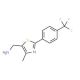 {4-Methyl-2-[4-(trifluoromethyl)phenyl]-1,3-thiazol-5-yl}methanamine (CAS 690632-25-8) - chemical structure image