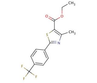 4-Methyl-2-(4-trifluoromethylphenyl)thiazole-5-carboxylic Acid Ethyl Ester (CAS 175277-03-9) - chemical structure image