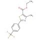 4-Methyl-2-(4-trifluoromethylphenyl)thiazole-5-carboxylic Acid Ethyl Ester (CAS 175277-03-9) - chemical structure image