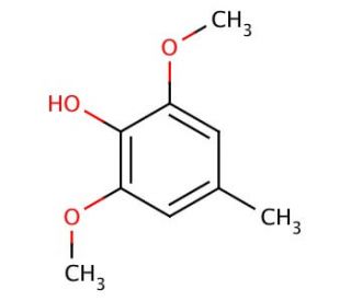 4-Methyl-2,6-dimethoxyphenol (CAS 6638-05-7) - chemical structure image
