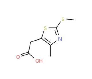 [4-methyl-2-(methylthio)-1,3-thiazol-5-yl]acetic acid - chemical structure image