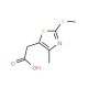 [4-methyl-2-(methylthio)-1,3-thiazol-5-yl]acetic acid - chemical structure image