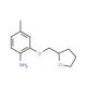 4-methyl-2-(oxolan-2-ylmethoxy)aniline - chemical structure image