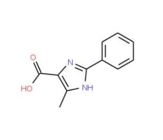 4-Methyl-2-phenyl-1H-imidazole-5-carboxylic acid (CAS 28824-94-4) - chemical structure image