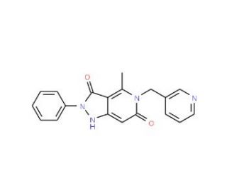 4-Methyl-2-phenyl-5-(pyridin-3-ylmethyl)-1H-pyrazolo[4,3-c]pyridine-3,6(2H,5H)-dione - chemical structure image
