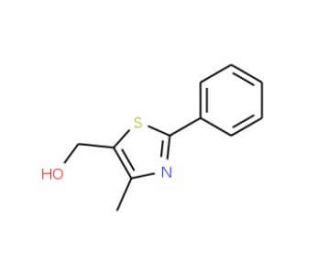 (4-Methyl-2-phenyl-thiazol-5-yl)-methanol (CAS 61291-91-6) - chemical structure image