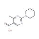 4-Methyl-2-piperidin-1-yl-pyrimidine-5-carboxylic acid (CAS 924872-01-5) - chemical structure image
