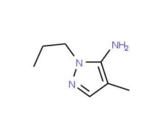 4-Methyl-2-propyl-2H-pyrazol-3-ylamine (CAS 3702-14-5) - chemical structure image