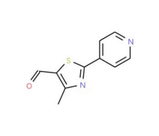 4-Methyl-2-pyridin-4-yl-1,3-thiazole-5-carboxaldehyde (CAS 892502-19-1) - chemical structure image