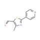 4-Methyl-2-pyridin-4-yl-1,3-thiazole-5-carboxaldehyde (CAS 892502-19-1) - chemical structure image