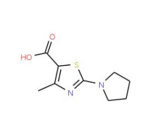4-Methyl-2-pyrrolidin-1-yl-thiazole-5-carboxylic acid - chemical structure image