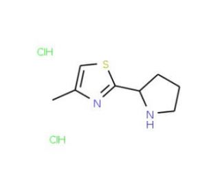 4-Methyl-2-pyrrolidin-2-yl-thiazole dihydrochloride - chemical structure image