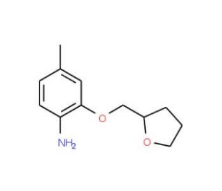 4-Methyl-2-(tetrahydro-2-furanylmethoxy)aniline - chemical structure image