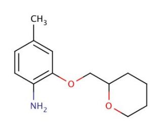 4-Methyl-2-(tetrahydro-2H-pyran-2-ylmethoxy)-phenylamine - chemical structure image