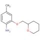 4-Methyl-2-(tetrahydro-2H-pyran-2-ylmethoxy)-phenylamine - chemical structure image