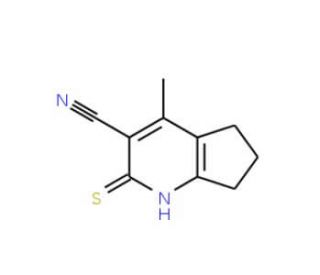 4-methyl-2-thioxo-2,5,6,7-tetrahydro-1H-cyclopenta[b]pyridine-3-carbonitrile - chemical structure image