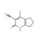 4-methyl-2-thioxo-2,5,6,7-tetrahydro-1H-cyclopenta[b]pyridine-3-carbonitrile - chemical structure image