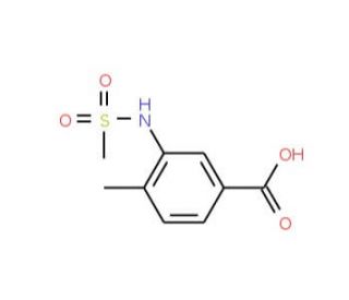 4-methyl-3-[(methylsulfonyl)amino]benzoic acid (CAS 450368-33-9) - chemical structure image