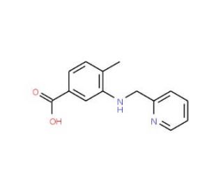 4-Methyl-3-[(pyridin-2-ylmethyl)-amino]-benzoic acid - chemical structure image