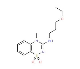 4-Methyl-3-(3-ethoxypropylamino)-4H-1,2,4-benzothiadiazin-1,1-dioxide - chemical structure image