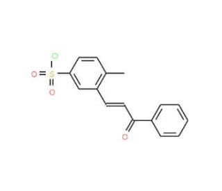 4-Methyl-3-(3-oxo-3-phenyl-propenyl)-benzenesulfonyl chloride - chemical structure image
