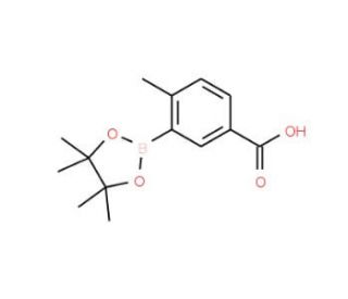 4-Methyl-3-(4,4,5,5-tetramethyl-1,3,2-dioxaborolan-2-yl)benzoic acid (CAS 515131-35-8) - chemical structure image