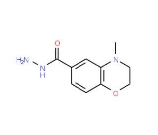 4-Methyl-3,4-dihydro-2H-1,4-benzoxazine-6-carbohydrazide - chemical structure image