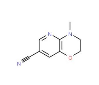4-Methyl-3,4-dihydro-2H-pyrido[3,2-b][1,4]oxazine-7-carbonitrile (CAS 912569-63-2) - chemical structure image