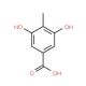 4-Methyl-3,5-dihydroxy benzoic acid (CAS 28026-96-2) - chemical structure image