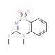 4-Methyl-3-methylthio-4H-1,2,4-benzothiadiazin-1,1-dioxide (CAS 42140-71-6) - chemical structure image