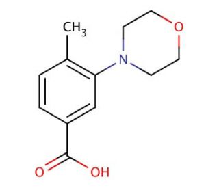 4-Methyl-3-morpholin-4-yl-benzoic acid - chemical structure image
