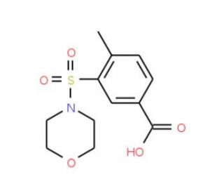 4-Methyl-3-(morpholine-4-sulfonyl)-benzoic acid (CAS 300383-08-8) - chemical structure image