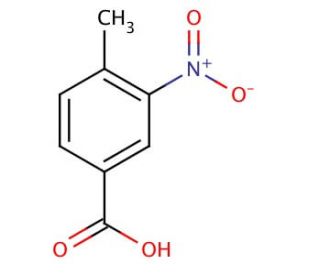 4-Methyl-3-nitrobenzoic acid (CAS 96-98-0) - chemical structure image